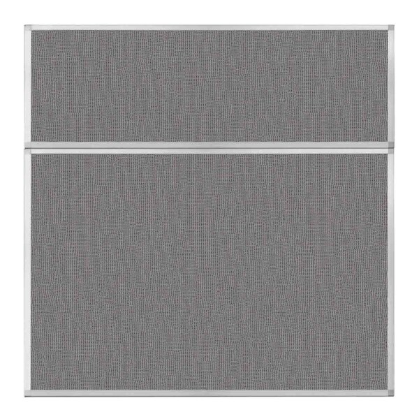 Hush Panel Configurable Cubicle Partition 6' x 6' Slate Fabric
